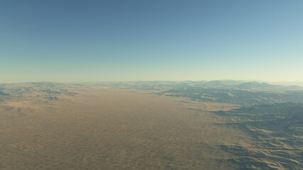  realistic surface of an alien planet, a computer-generated surface