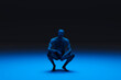 © Spectral/Westend61 - Three dimensional render of man crouching in dark area