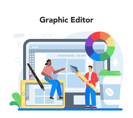 Wall Mural - web design online service or platform. presenting content on web pages