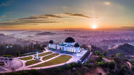 Wall Mural - Griffith Observatory Los Angeles Sunrise