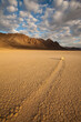 © Tandem Stock - A moving rock in sunrise light at Death Valley's Racetrack Playa.
