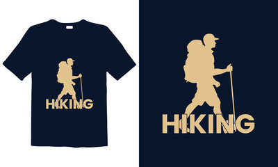 Wall Mural - Hiking T-shirt Design for mug , poster, t-shirt,  label or logo.