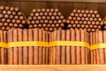 A Detail Shot Of Cigars In A Humidor In Granada, Nicaragua.