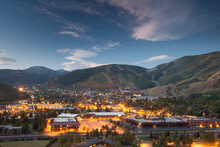 Landscape Image Of Park City, Utah With Fall Color.