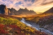 © Tandem Stock - Beautiful sunset light and colorful tundra looking toward Tombstone Mountain during Autumn in the Ogilvie Mountain wilderness, Yukon Territory.