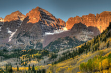Sunrise At The Maroon-Bells In Colorado's Maroon Bells-Snowmass Wilderness Area