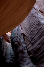 Anasazi Carved Footholds In A Slot Canyon Near Kanab, Utah.