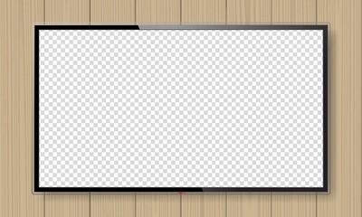 Wall Mural - realistic tv screen mock up isolated on white