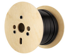 Black Cable Large Spool, Roll - Wooden Spool.