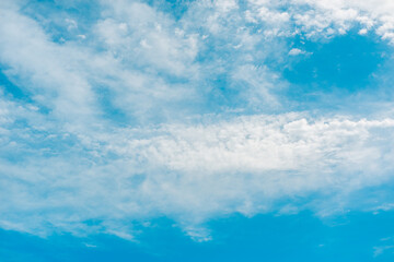 Blue, gracious sky and clouds.