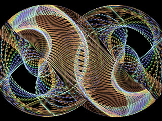 Wall Mural - abstract fractal background, computer-generated illustration.