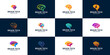 © Royin - set of brain tech smart digital idea logo template vector icon