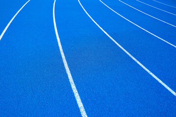 Blue running track background