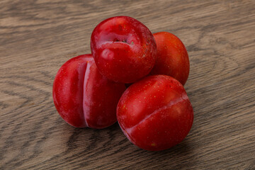 Ripe sweet tasty red plum