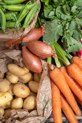 Canvas Print - close up of seasonal vegetables