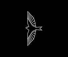 Swallow bird logo icon vector illustration