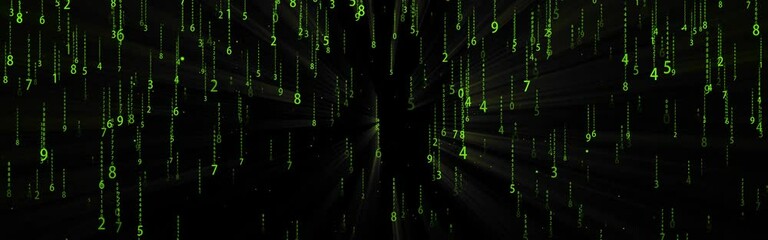wide screen The digital rain