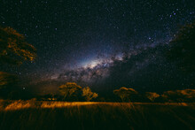 Milky Way Night Sky Over African Plains, Namibia