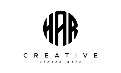 Letter HAR creative circle logo design vector