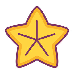 starfish beach animal single isolated icon with filled line style