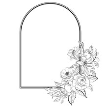 Frame With Floral Decoration