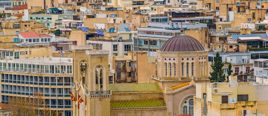 Wall Mural - Atenas Aerial View Cityscape