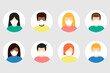 © таня таня - Collection of people wearing protective medical mask icon isolated. Avatars of men and women in protective masks. Vector illustration.