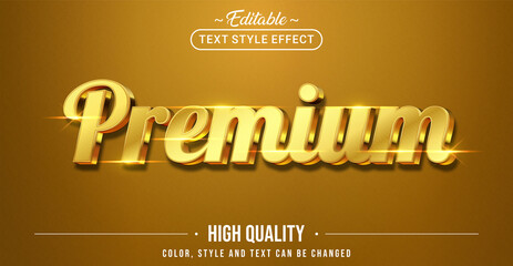Fototapete - Editable text style effect - Premium Gold text style theme.