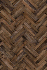Wall Mural - seamless wood texture, parquet pattern, old planks with rusty nails. vintage naturally weathered har