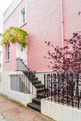 Canvas Print - July 2020. London. Colourful buildings in Notting Hill, London, England UK