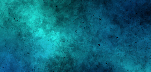 Wall Mural - deep blue green dark abstract artistic rough rich backdrop background with blots and smudges