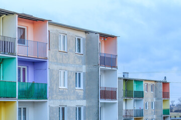 Old blocks of flats built in Poland in communist times