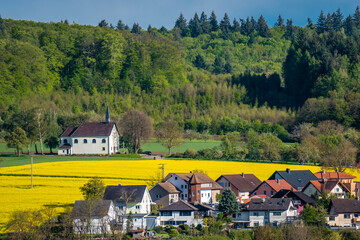 Canvas Print - Neubaugebiet am Ortsrand