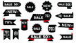 © AlexWanderer - Different ribbons labels banners, Price tags collection. Big set black and red of ribbon stickers . Vector