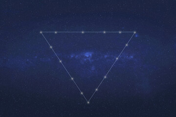 Wall Mural - triangle fiction constellation with constellation lines. dream fantastic wallpaper. elements of this