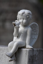 BISTRITA,  ROMANIA , APRILIE  2016, Angel Statue In Cemetery