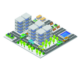 Sticker - Isometric city