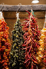 Sticker - Shot of dried vegetables in market