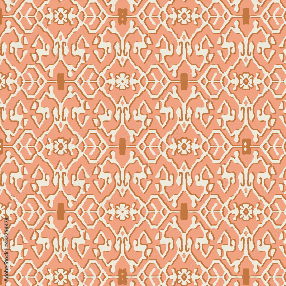 Arabic style pattern with simple motif, perfect for textiles and ...