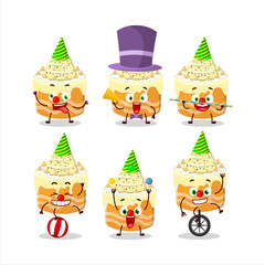 Poster - Cartoon character of sweety cake melon with various circus shows