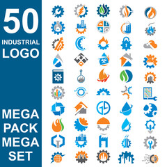 set of industrial logo , set of engineering vector