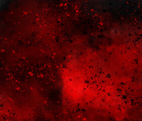 Wall Mural - dark red deep gloomy saturated black splattered abstract background