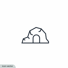 Sticker - cave icon vector illustration logo template