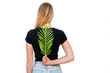 © ako-photography - green fern on female back, spine and woman health concept