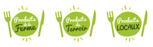 Logo Assiette : Produits Du Terroir, Produits Locaux, De La Ferme !