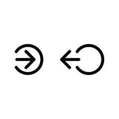 Wall Mural - login and logout icon, sign in and sign out icon vector.
