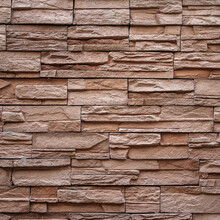 Brown Or Red Sand Stone Brick Wall Or Stone Wall Texture And Background