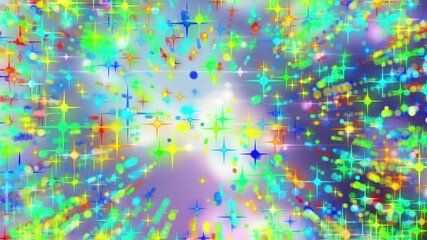 Wall Mural - abstract colorful backgrounabstract animation of a kaleidoscope of randomly moving multicolored star