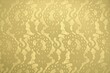 Gold lace pattern and tulle (yellow pastel) design. Elegant mesh pattern, lacey floral texture with copy space, and backdrop template.  Design element for paper, invitation, packaging, etc.