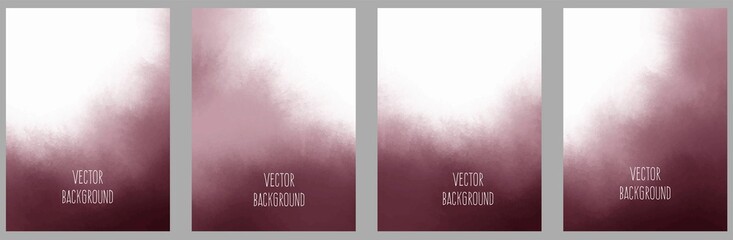 Wall Mural - Set of vector watercolour universal backgrounds with copy space for text	